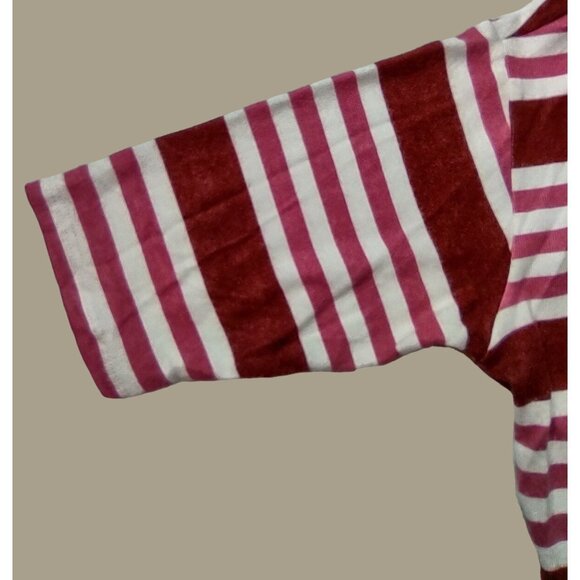 Torrid Super Soft Plush Pink Striped V-neck Top w/ Dropped Shoulders Size 1X NWT - Picture 9 of 10